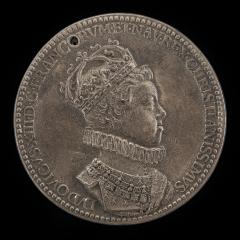 Image for Louis XIII, 1601-1643, King of France 1610 [obverse]; Hand Holding Sacred Ampulla over Rheims [reverse]