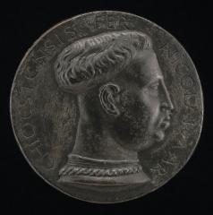 Image for Niccolo III d'Este, 1383-1441, Marquess of Ferrara 1393 [obverse]; The Este Shield [reverse]
