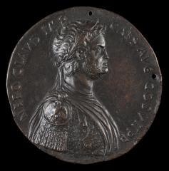 Image for Nero, 37-68, Roman Emperor 54 [obverse]; Nero, Laureate, Seated Under Palm Tree [reverse]