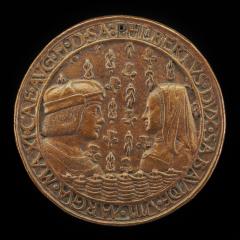 Image for Filiberto II le Beau (the Fair), 1480-1504, 8th Duke of Savoy 1497, and Margaret of Austria, 1480-1530, His Wife [obverse]; Arms of Philibert Impaling those of Margaret [reverse]