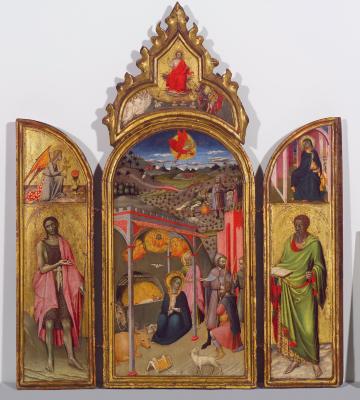Image for The Adoration of the Shepherds with Saints John the Baptist and Bartholomew