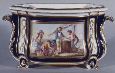 Image for Flower vase (cuvette à fleurs courteille); Tea service