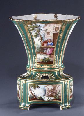 Image for Flower vase with stand (vase hollandais nouveau) (one of a pair)
