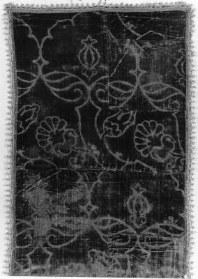 Image for Green, voided velvet, ferronerie type runner