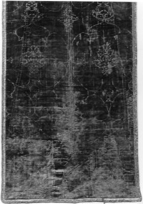 Image for Crimson, voided velvet, ferronerie type runner