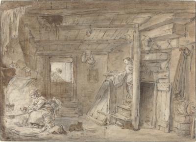 Image for Interior of a Farmhouse with Figures