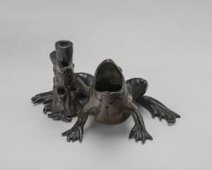 Image for Inkwell in the Form of a Frog beside a Tree Stump