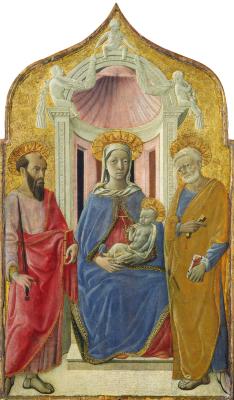 Image for Madonna and Child Enthroned with Saint Peter and Saint Paul