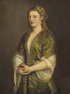 Image for Woman Holding an Apple